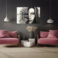 Paintings women faces wall art paintings on canvas, home wall decor, black and white wall art,  black and white prints, canvas painting