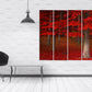 Forest wall art paintings on canvas, home wall decor, canvas painting, housewarming and wedding gift