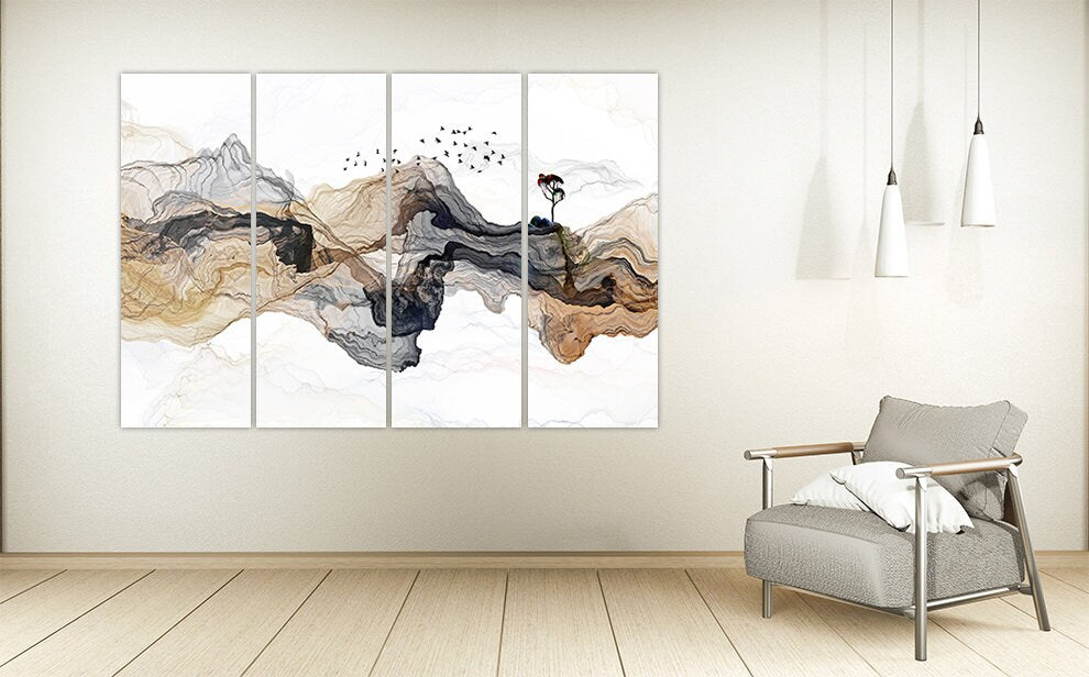 Abstract wall art paintings on canvas, home wall decor, canvas painting, housewarming and wedding gift