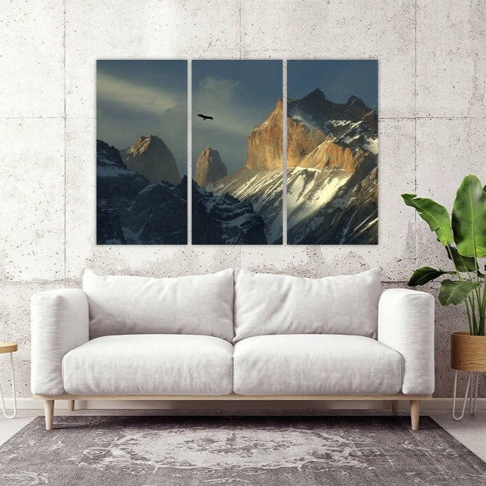 Mountains wall art paintings on canvas, wall pictures mountains, nature wall art, home wall decor, mountain art print, landscape painting