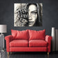 Paintings women faces wall art paintings on canvas, home wall decor, black and white wall art,  black and white prints, canvas painting