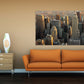 New York city wall art paintings on canvas, home wall decor, Manhattan wall decal, Rockefeller center multi panel wall art, canvas print