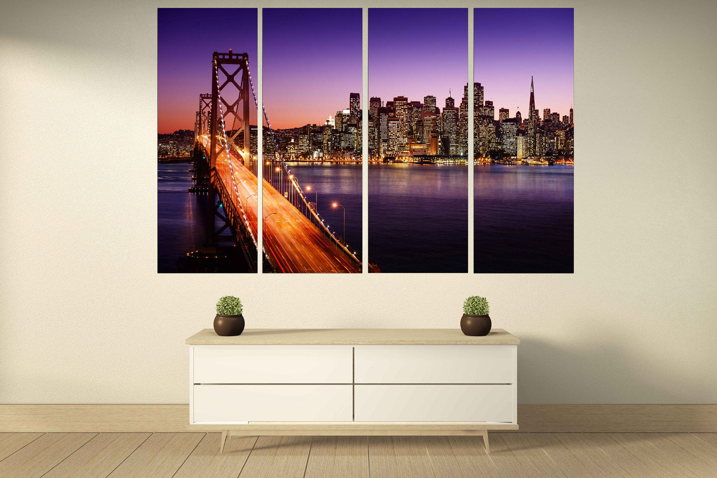 California poster California wall art City wall art paintings on canvas, home wall decor Oakland Bay Bridge San francisco wall art