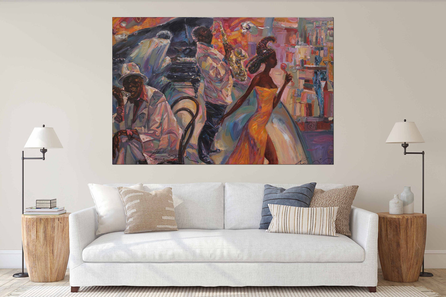 Music wall art jazz wall decor jazz club decor African american wall art Black woman wall art saxophone wall art jazz canvas print