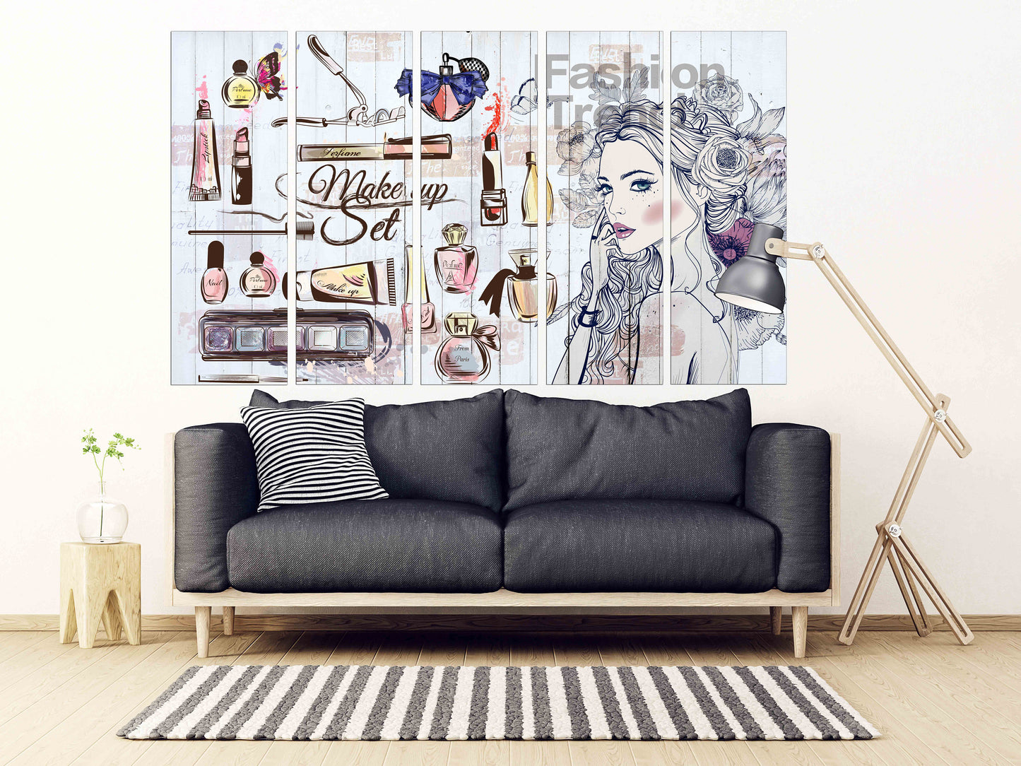 Fashion wall art Vogue wall art Paintings women faces wall art paintings on canvas, home wall decor, canvas painting, multi panel wall art