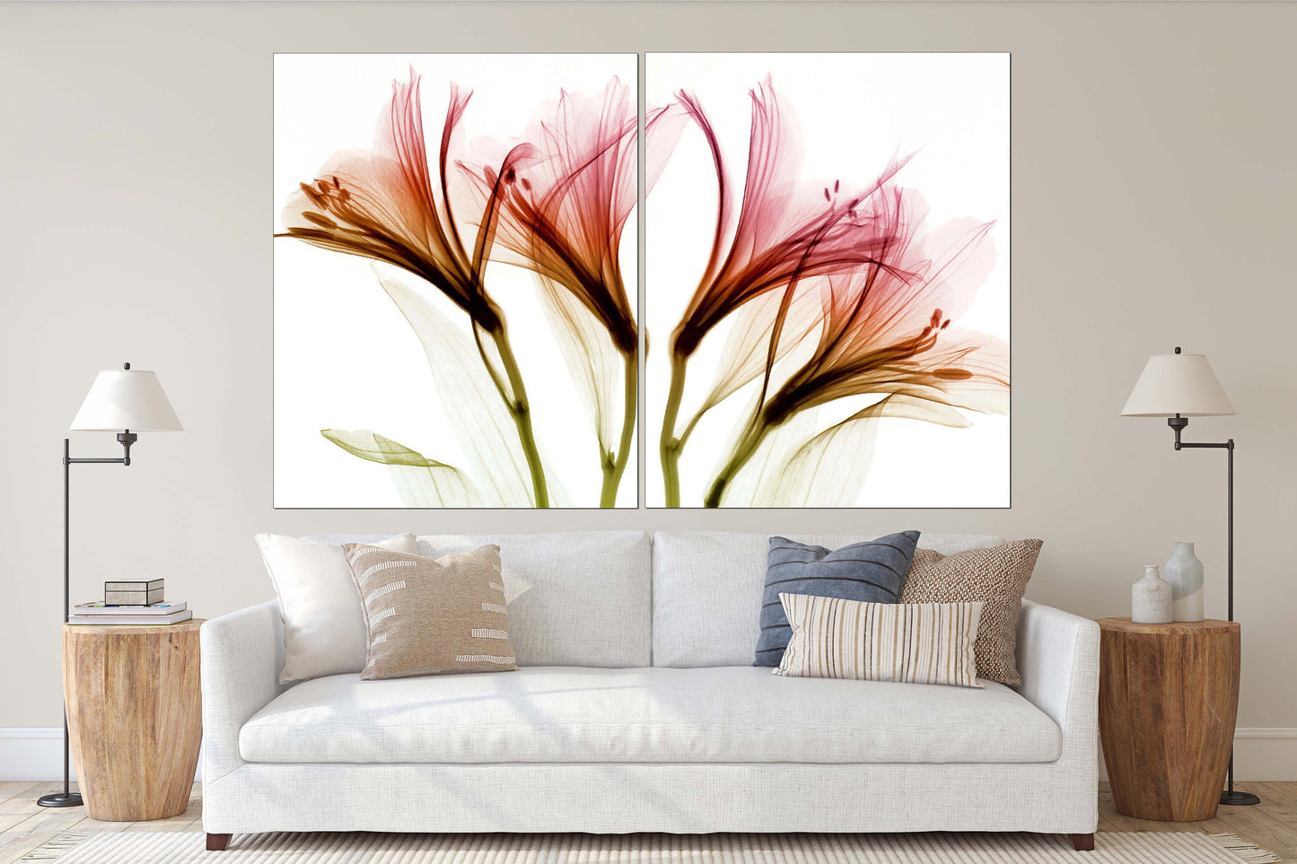 Flowers wall art paintings on canvas, home wall decor, canvas painting 3 piece wall art 4 panel wall art 5 panel canvas  flowers canvas