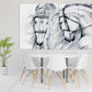 White horse canvas Horse wall art Amazing hand drawn horse paintings on canvas, home wall decor, canvas painting, horse printable art