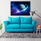 Сosmos wall art paintings on canvas outer space decor home wall decor canvas painting bedroom wall decor Moon multi panel wall art