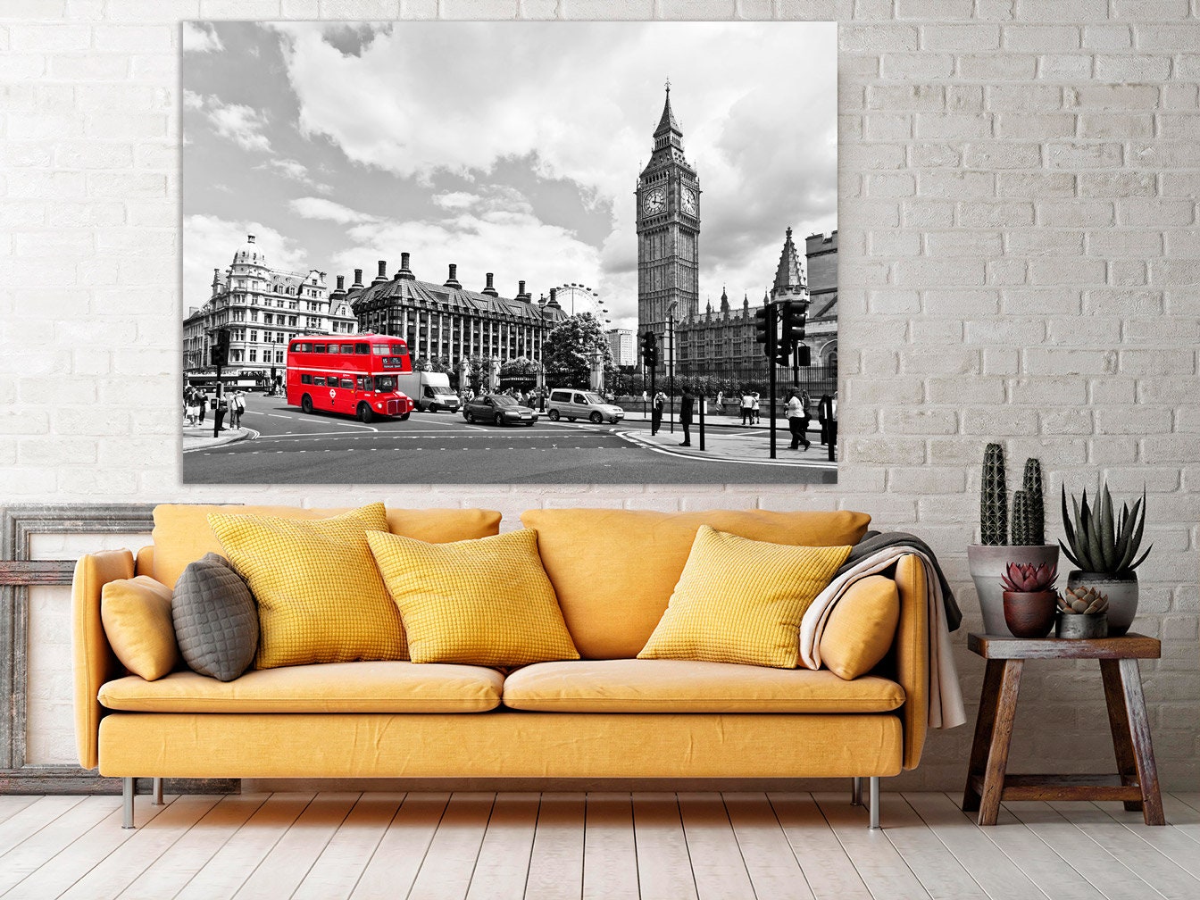 London wall art paintings on canvas, home wall decor, big ben wall decal, city multi panel wall art, canvas print, bathroom wall decor