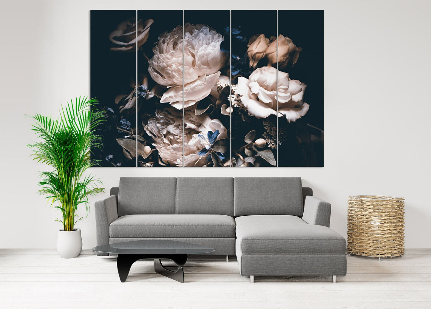 Flowers wall art paintings on canvas, Peony wall art, home wall decor, canvas painting, Wall art boho flowers,  flowers canvas