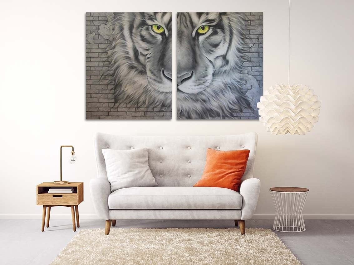 Tiger wall art wall art printable paintings on canvas, home wall decor canvas painting living room art, contemporary art black and white art