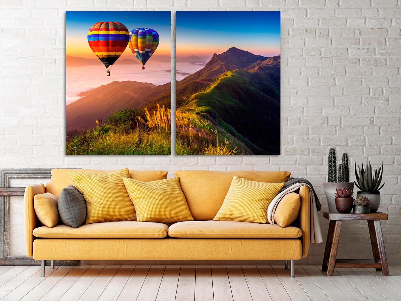 Landscape wall decor Nature wall art paintings on canvas farmhouse wall decor home wall decor canvas painting balloon wall art