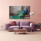 Peacock wall art paintings on canvas, tropical wall art, bird wall art home wall decor canvas painting bright wall art extra large wall art