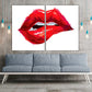 Red lips canvas print Fashion wall art Modern wall decor paintings on canvas very large canvas paintings