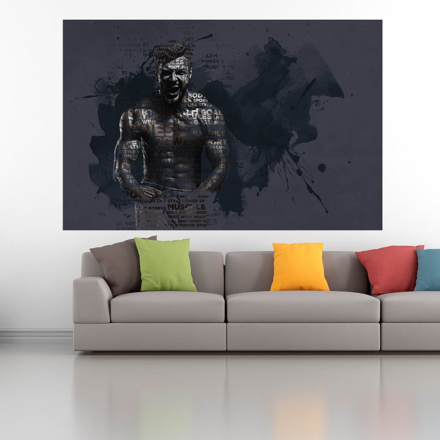 Athlete man wall art Fashion wall art Sportsman wall art Paintings on canvas Home wall decor Canvas painting Multi panel wall art