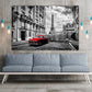 Paris wall art Eiffel tower wall art Vintage car wall art Architecture wall art, canvas painting, black and white art travel wall decor