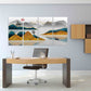 Blue ridge mountains wall art Mountain line art wall print Modern abstract art Abstract art print Abstract wall art Abstract painting