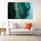 Fluid art Marble wall decor canvas print Abstract Extra Large wall art paintings Multi panel Trendy green home decor