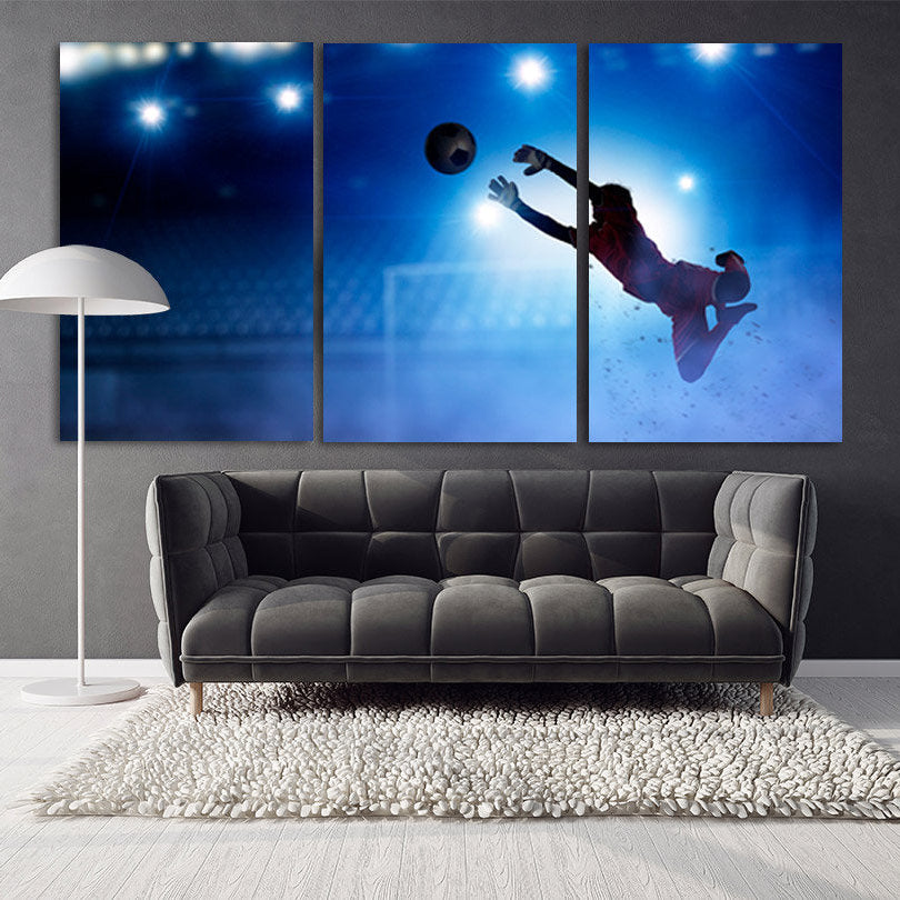 Football wall art Soccer ball art American Football Sports wall art Large abstract canvas art Soccer wall art football player gift