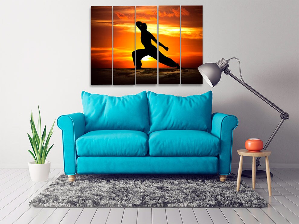 Kung fu poster Martial arts sports extra large multi wall art athlete gifts Bedroom Living room Office wall decor printable wall art set