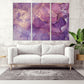 Purple marble Abstract multi panel art wall art paintings on canvas home wall decor housewarming gift canvas painting