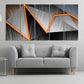 Geometric wall art Abstract print framed canvas painting Home wall decor Huge Multi panel wall art Dark large wall art