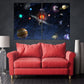 Space home wall canvas painting Planets posters Сosmos multi panel wall art paintings on canvas outer bedroom wall decor fantasy art