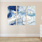 Large abstract painting blue and gold Modern abstract art Multi panel canvas Wall art Canvas painting Abstract wall art Home wall decor