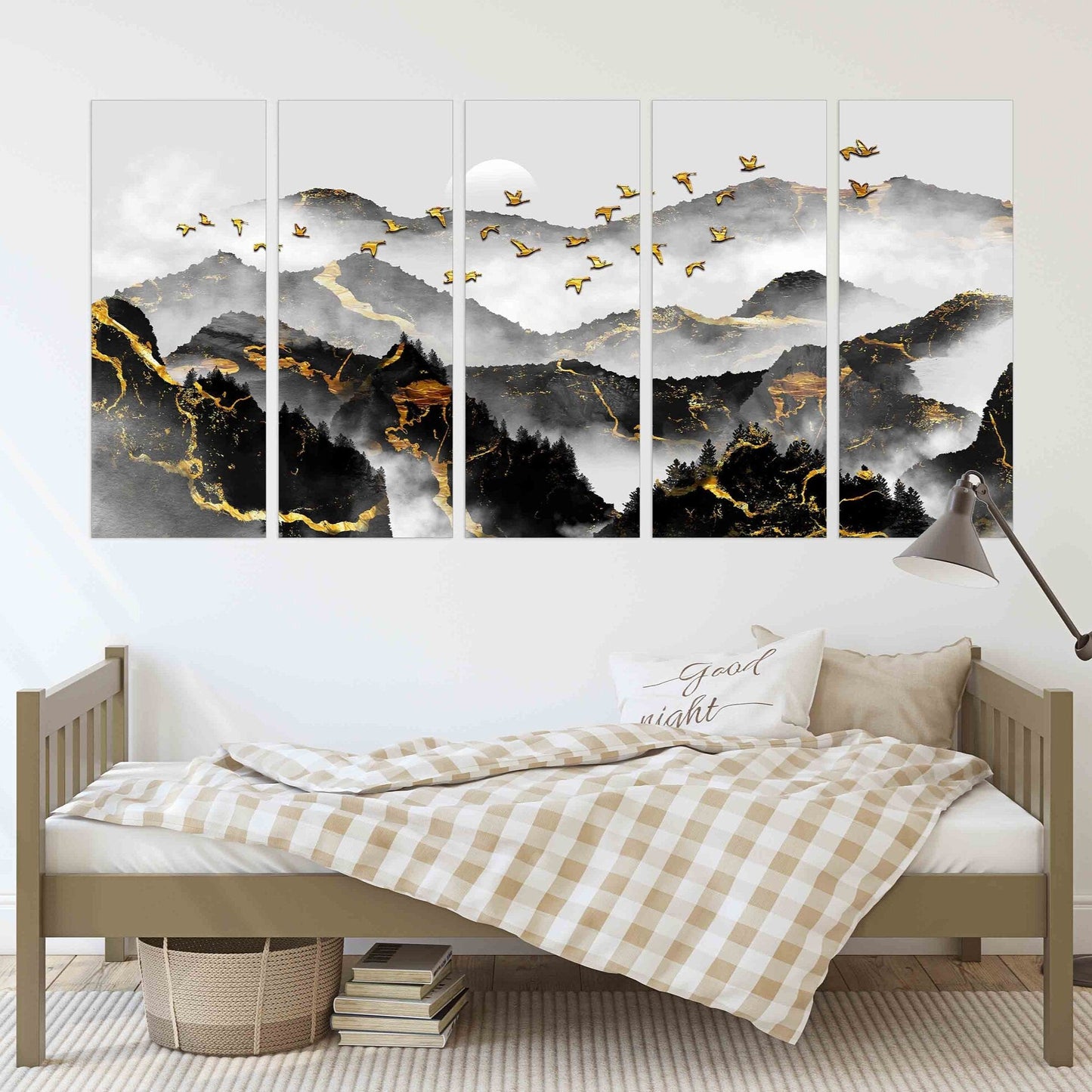 Smoky mountains wall art 3 panel canvas Rocks and mountains Home wall decor Outdoors mountains wall art Canvas painting