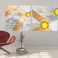 Geometric patterns Modern abstract art Wall collage kit Multi panel canvas Wall art Canvas painting Abstract wall art Home