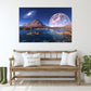 Home wall decor 3 piece frame canvas Outer space decor Space age Space poster Space travel poster Canvas painting Space mountain