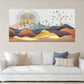 Golden sun Rocks and mountains 3 panel canvas Home wall decor Outdoors mountains wall art Canvas painting