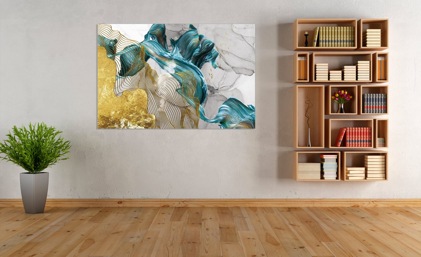 Canvas painting Abstract Wall art picture frames extra large multi panel wall art Abstract print wall decor calm horizontal art