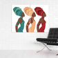 African canvas art African american bright wall art Multi panel extra large canvas art painting Afro woman Trendy wall art