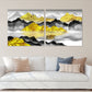 Gray and Gold mountains wall art paintings on canvas, wall pictures mountains, nature wall art, home wall decor, mountain art print