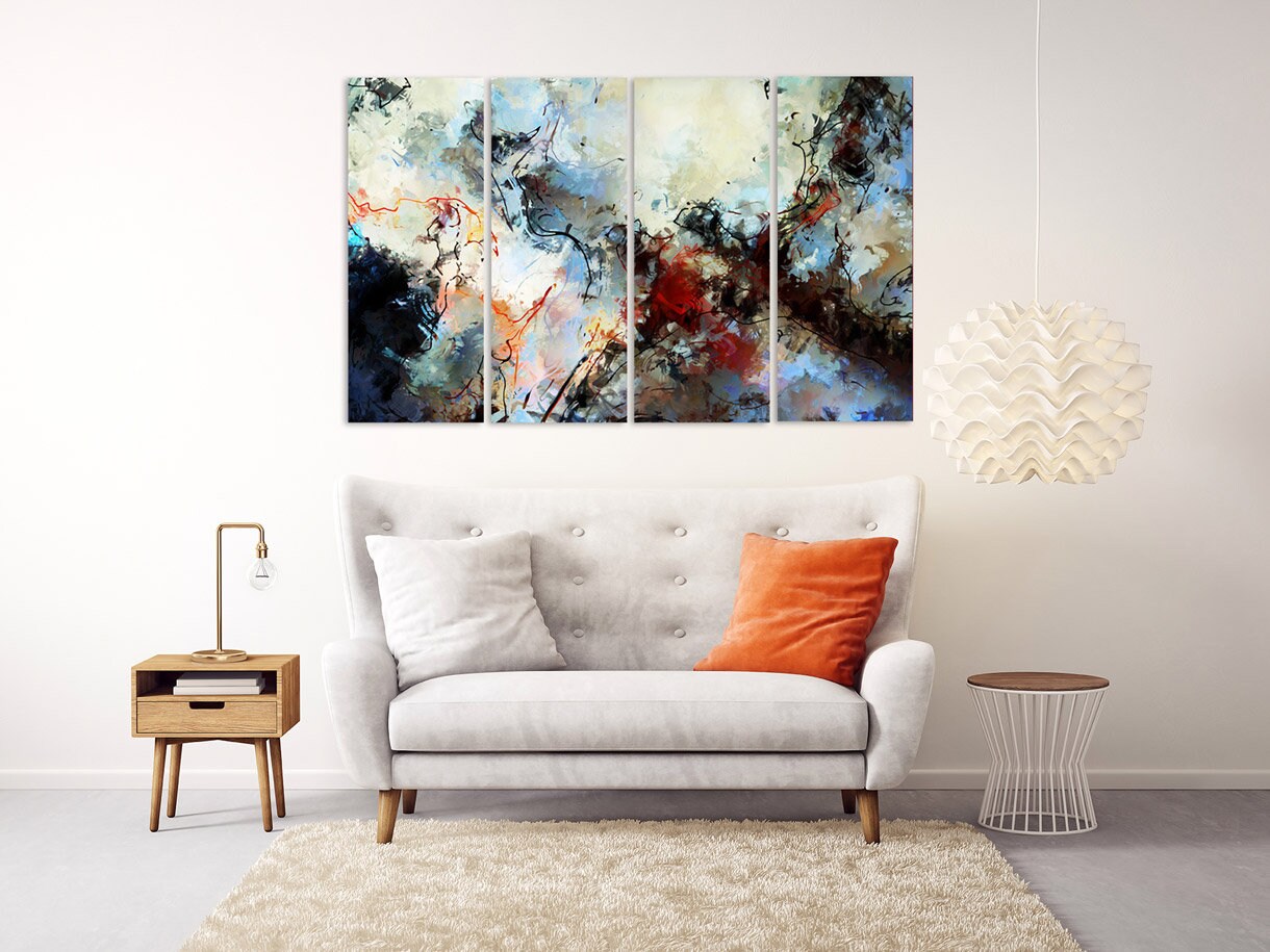 Abstract canvas print Modern wall art Very large paintings Bedroom, kitchen, living room wall decor