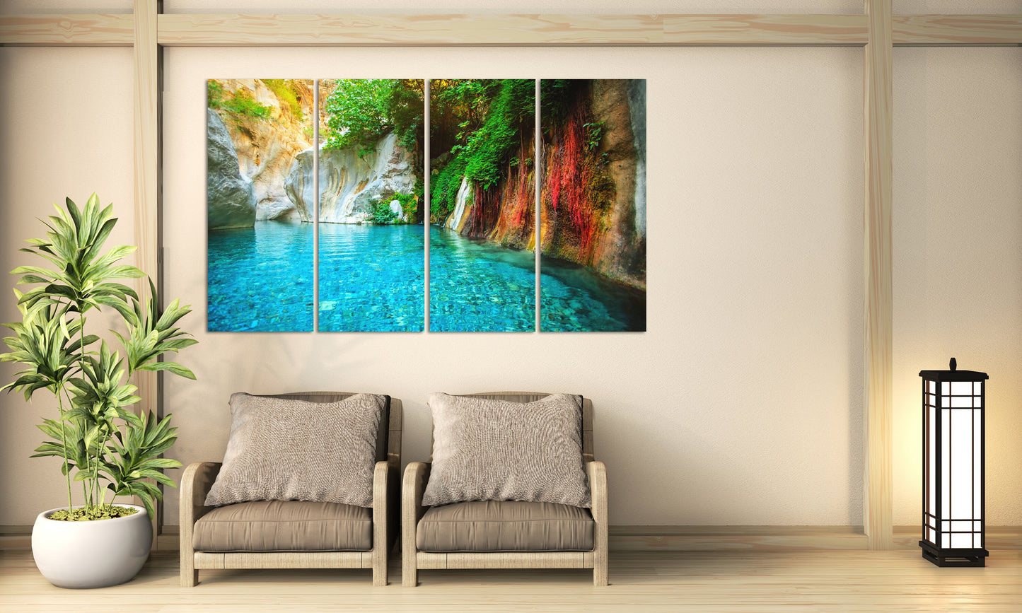 Mountain lake wall art Print wall art nature painting  extra large wall art, nature posters