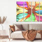 Modern abstract wall art, horizontal canvas print, huge painting, wall hanging decor, multi panel wall art