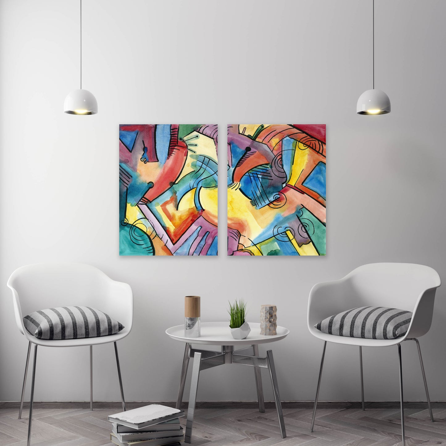 Modern abstract art, abstract wall art paintings on canvas, home wall decor, canvas painting, abstract canvas, multi panel wall art