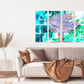 Tree canvas wall art, modern abstract wall art, horizontal canvas print, huge painting, multi panel wall art