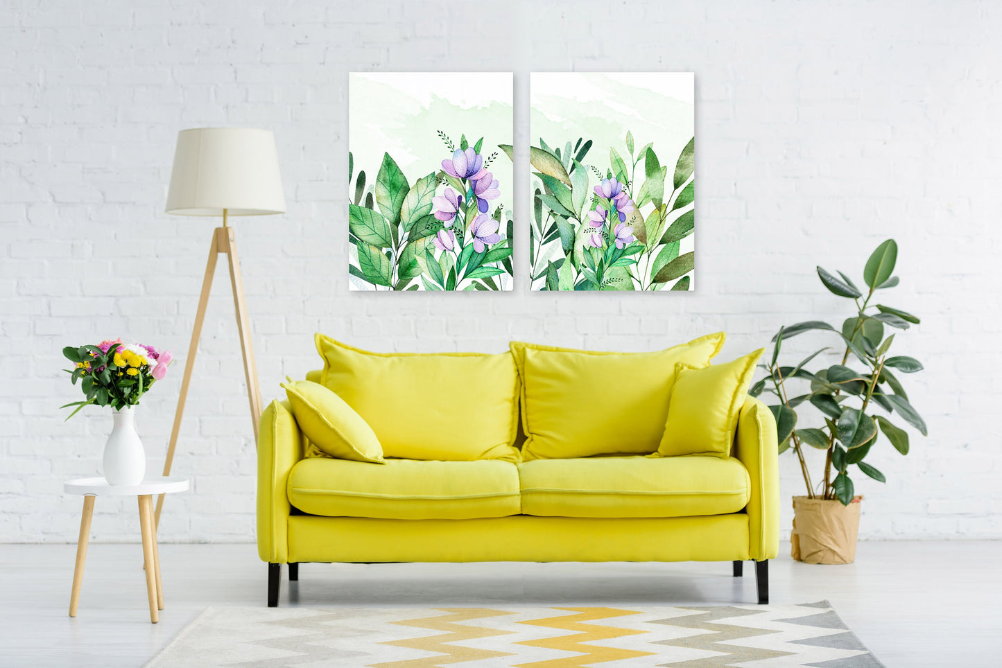 Herb wall art, floral paintings, flowers canvas wall art, wall hanging decor, wall art for bedroom