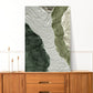 Abstract wall art, green floater frame canvas print, oil painting artwork, large printable wall art, hanging wall decor for living room