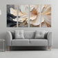 Floral canvas print, large three panel wall art, big flower artwork, 3D multi piece wall art, bedroom wall art, botanical artwork for gift