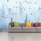 Foggy forest wall art woodland wallpaper Modern wallpaper Removable wallpaper Textured wallpaper fabric wallpaper vinyl wallpaper