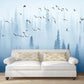 Foggy forest wall art woodland wallpaper Modern wallpaper Removable wallpaper Textured wallpaper fabric wallpaper vinyl wallpaper