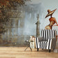 Temporary wallpaper vintage Removable wallpaper Textured wallpaper fabric wallpaper wallpaper painting canvas vinyl wallpaper