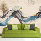 Japanese wall art Self adhesive mural Abstract wallpaper Minimalist wall decor Peel and stick wallpaper removable wallpaper Bedroom decor