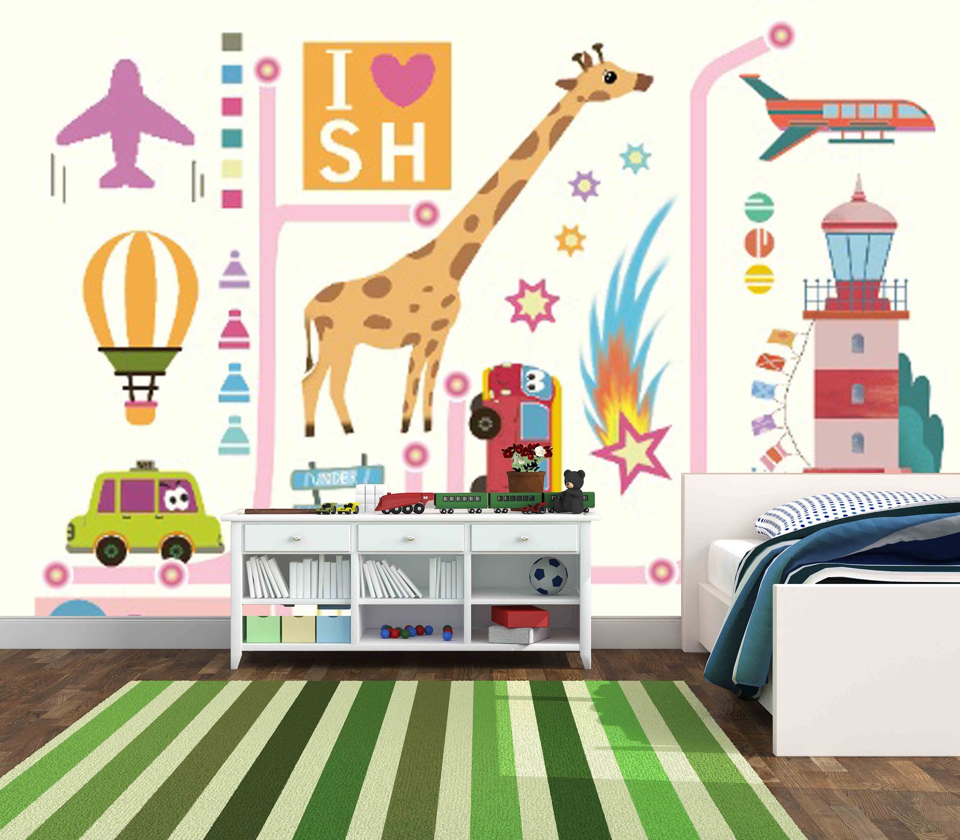 Nursery wallpaper Nursery girl wallpaper Boy nursery decor Removable wallpaper Textured wallpaper vinyl wallpaper modern wallpaper