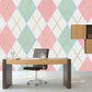 Pink removable wallpaper Geometric wallpaper Checkered decor Peel and Stick Aesthetic Room Decor for Teenage Girls