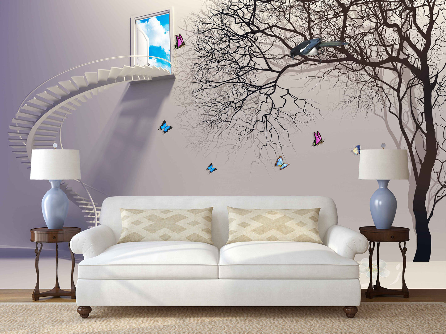 3d wall mural prints Tree wallpaper Peel & stick Bedroom wall decor Art deco wallpaper Giant wall mural photo canvas wallpapers